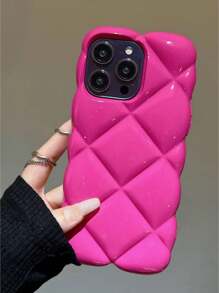 Iphone 16 High-End Creative Fashion Diamond Pattern Red Mobile Phone Case Compatible With Apple IPhones, Girls/Women