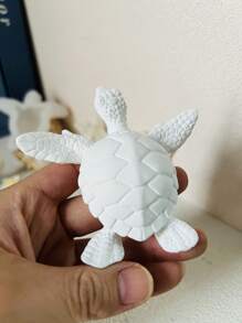 1 件装可爱乌龟硅胶模具 3D 乌龟石膏肥皂环氧树脂模具 DIY 鱼缸水泥装饰模具 - 白色 - 查看 7