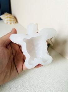 1 件装可爱乌龟硅胶模具 3D 乌龟石膏肥皂环氧树脂模具 DIY 鱼缸水泥装饰模具 - 白色 - 查看 5