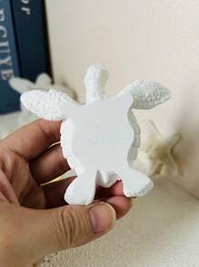 1 件装可爱乌龟硅胶模具 3D 乌龟石膏肥皂环氧树脂模具 DIY 鱼缸水泥装饰模具 - 白色 - 查看 8
