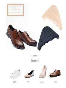 1pc Toe Box Half Size Shoe Insert, Forefoot Cushion Anti-Slip Insole For Shoe Size Reduction - one-size - View 4