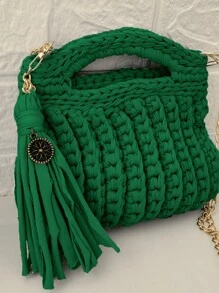 Women Tote Bags - 墨綠色 - 查看 1