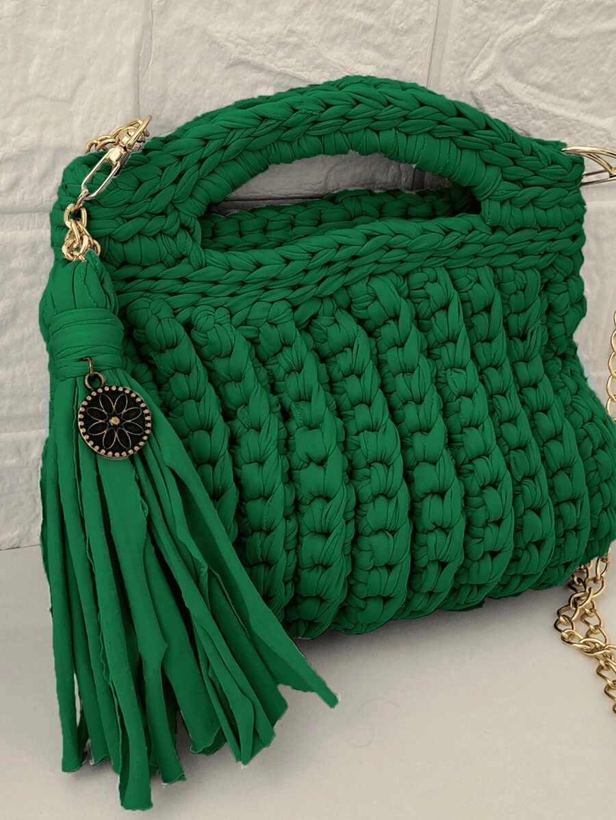 Women Tote Bags - 墨綠色 - 查看 1