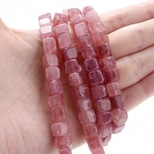 1 Strand 8x8mm Natural Stone Crystal Apatite Tourmaline Aquamarines Morganite Beads For Jewelry Making DIY Bracelet Necklace Accessories