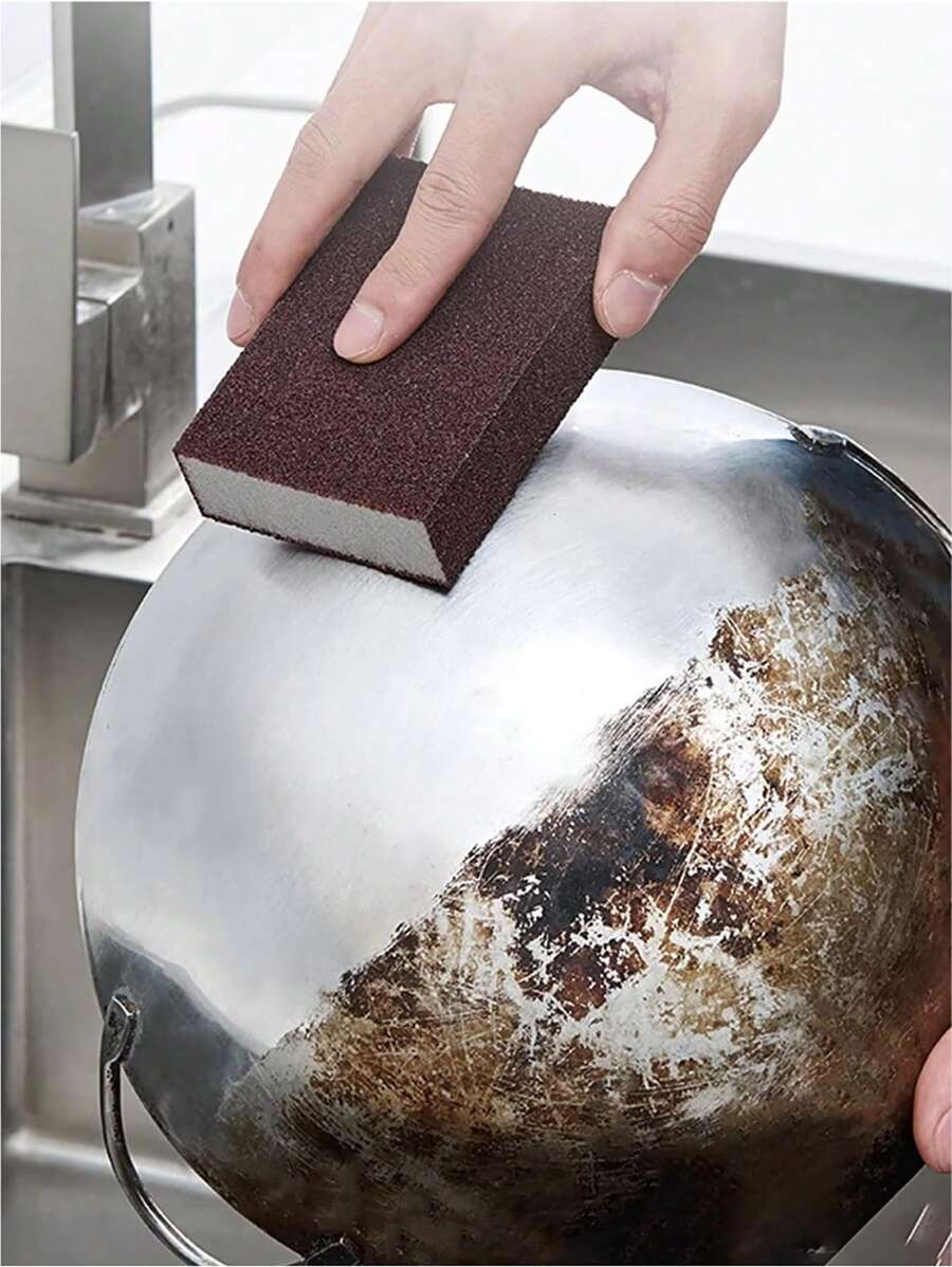 5入組潔淨海綿：使用合成鑽石和碳化矽刷輕鬆清潔火爐、鍋子和房車