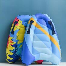 Inflatable Surf Body Board With Handles, Lightweight Swimming Floating Surfboard Aid Mat Learn To Swim, Beach Theme Surfing Swimming Summer Water Fun For Adult Pool Float, Beach Essentials, Beach Accessories