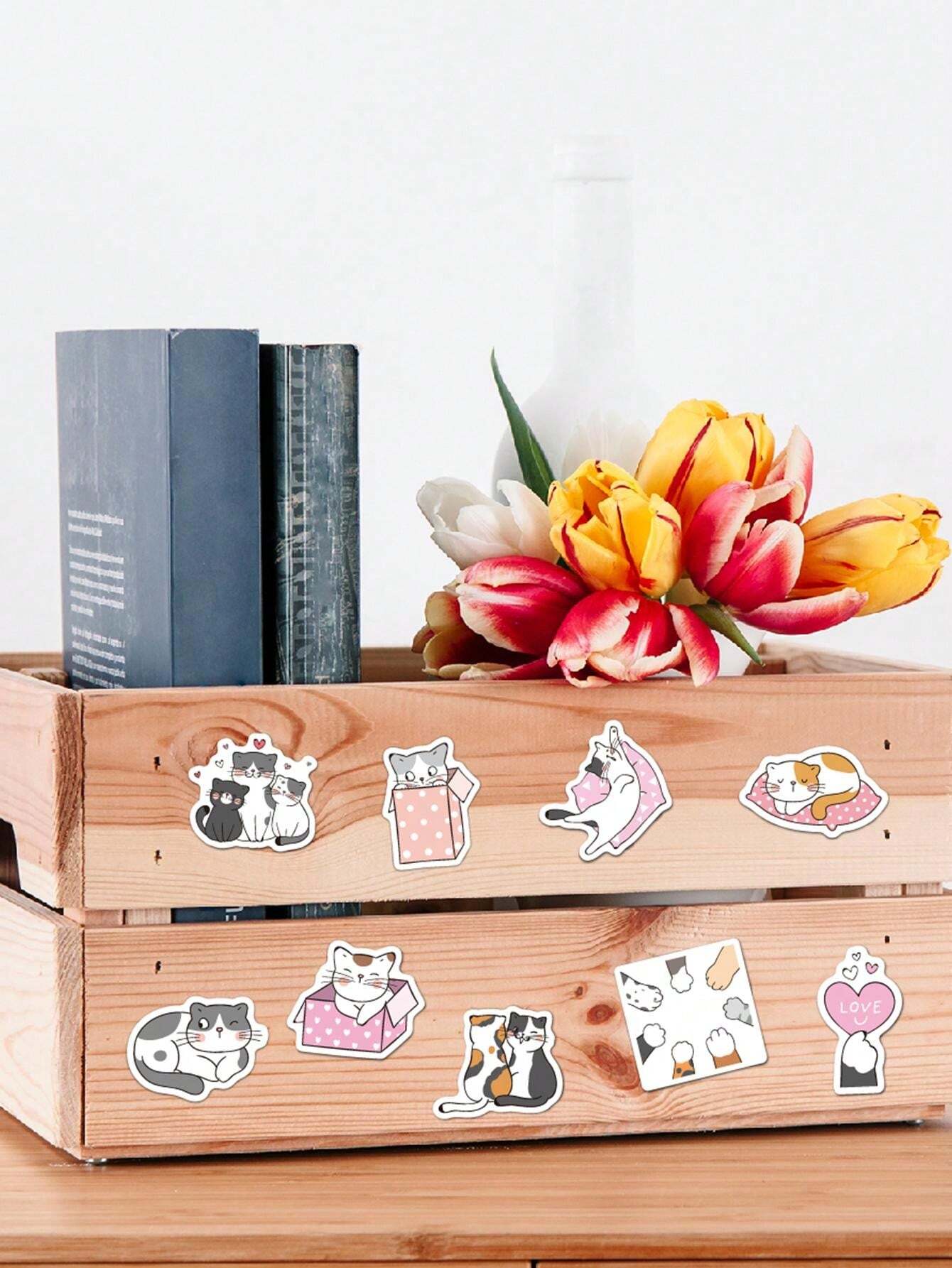 110 pezzi Adesivi impermeabili di cartoni animati carini divertenti love doodle arte fresca