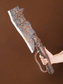 1把生鏽恐怖斧頭/鋸子/電鋸/大刀,適用於cosplay、電影道具、鬼屋、惡作劇、萬聖節/復活節裝飾、家庭聚會 - 彩色 - 查看 2