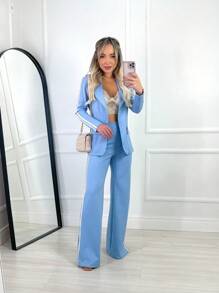 Women Two-Piece Outfits - Baby Blue - View 4