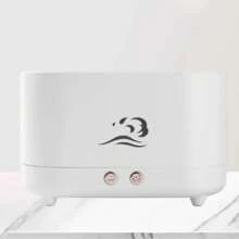 Nuvens chama Umidificador De Ar Difusor De Aroma Aromaterapia 200 Ml USB Ultrasonic Óleo Essencial Quarto Fragrância - Preto e Branco - Visão 10