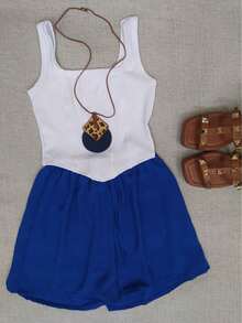 Women Two-Piece Outfits - Xanh đậm - Xem 2