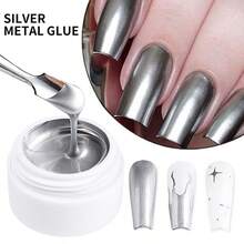 XEIJAYI 2入組金屬塗裝指甲凝膠,彈性金屬塗裝膠,繪畫彩繪凹凸 Uv 凝膠雕塑設計,神奇鏡面效果,適用於美甲 Diy - 彩色 - 查看 4