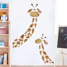 BRUP Pegatinas de pared de jirafas animadas y lindas, removibles, para decoración de dormitorio, sala de estar, guardería. Artículos de decoración de primavera para refrescar tu hogar, pegatinas de decoración de festivales, regalos de cumpleaños y graduación. - Multicolor - Ver 3
