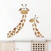 BRUP Pegatinas de pared de jirafas animadas y lindas, removibles, para decoración de dormitorio, sala de estar, guardería. Artículos de decoración de primavera para refrescar tu hogar, pegatinas de decoración de festivales, regalos de cumpleaños y graduación. - Multicolor - Ver 6