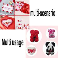 50/100/200/300/400/500入組迷你假玫瑰,適用於diy婚禮花束擺設、派對、嬰兒淋浴、相簿剪貼、禮品盒、diy藝術品、花圈 - 彩色 - 查看 5