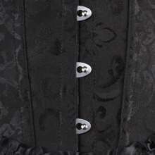 Corset Victoriano Al Busto 12 Varillas Y 6 Corchetes Abdomen,Negro, blanco, corsé palacio, adelgazante. - Blanco - Ver 8