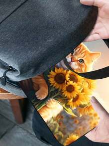 1PC Cute Animal Sunflower Laptop Laptop Case, Suitable For 12 Inch, 13 Inch, And 15 Inch Laptop Soft Surface Laptop Case, Computer Fabric Cover Accessories Computer Soft Cover, Tablet Cover, Commuter Briefcase, Handbag, File Storage Bag Classroom Laptop Bags Classroom Bags Teacher Storage Bags Classroom Organizer Bags - Multicolor - View 5