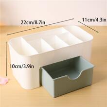 1pc Desktop Multi-Layered Storage Box With Drawers For Cosmetics, Jewelry, Office Stationery And Make-Up Tools Organization - Multicolor - View 2