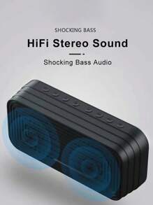 Portable Mini Card Wireless Speaker With FM Radio To Mirror Alarm Clock Sound, Double Alarm Clock Setting For All Mobile Phones - Rose Red - View 5