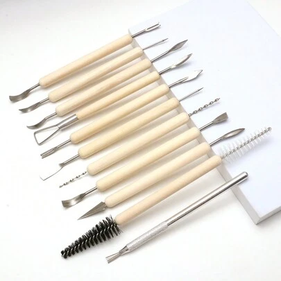 opeth 11 cái Gốm sứ Dụng cụ đất sét Bộ Điêu khắc Chạm khắc Gốm Công cụ Bộ dụng cụ