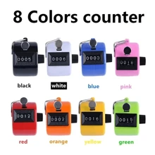1pc 4-Digit Portable Plastic Mechanical Manual Hand Tally Counter With Multiple Colors, Suitable For Various Sports Counting