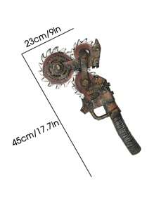 1把生鏽恐怖斧頭/鋸子/電鋸/大刀,適用於cosplay、電影道具、鬼屋、惡作劇、萬聖節/復活節裝飾、家庭聚會 - 彩色 - 查看 12