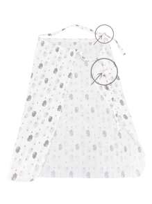 1pc Oeko-Tex Certified Cloud Print Comfortable & Breathable Nursing Cover/Shawl