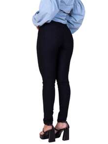 Women Jeans - 黑色 - 查看 4