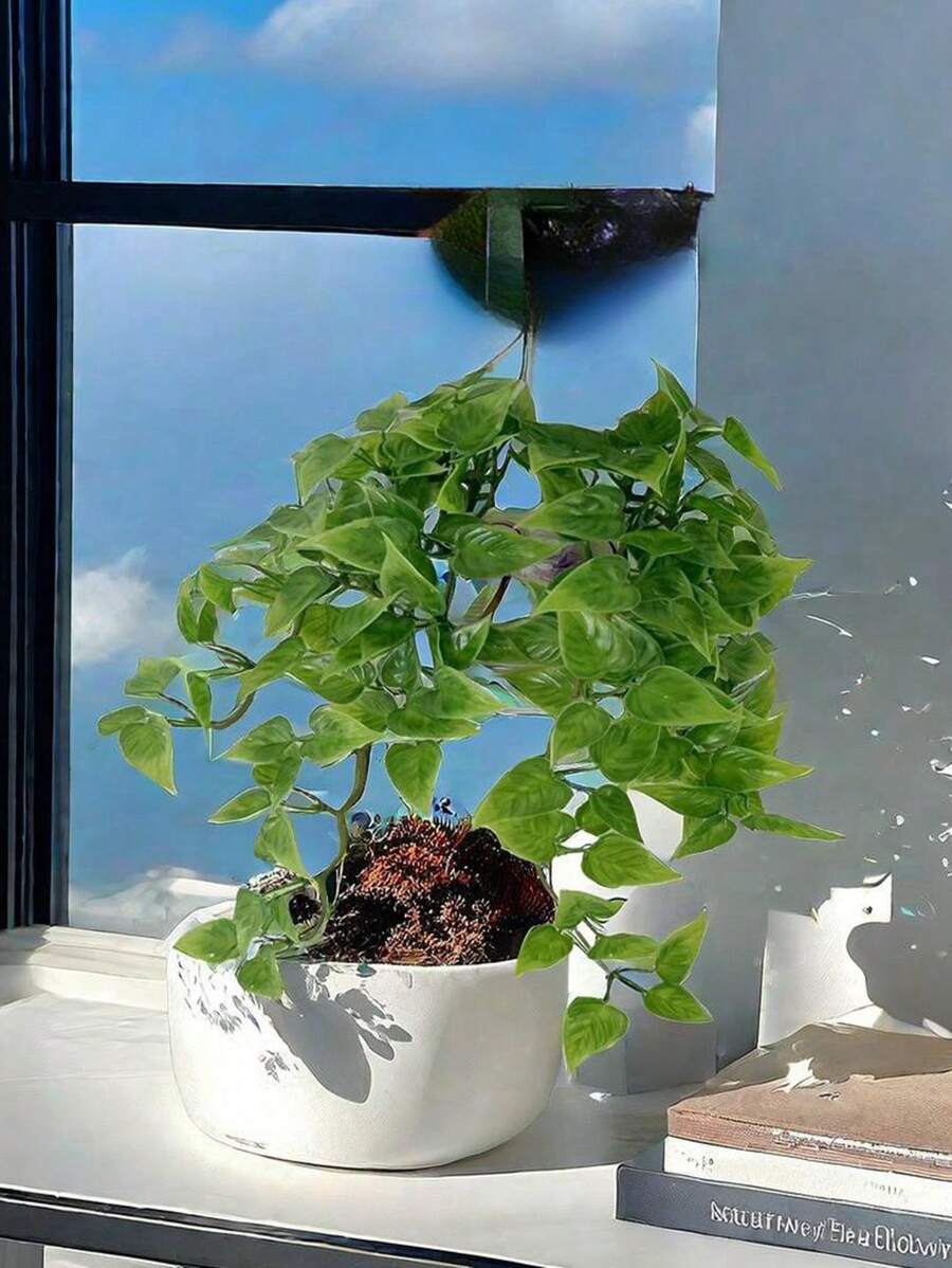 1入綠色人工牆掛式或盆栽裝飾格子植物 - 薄荷綠 - 查看 1