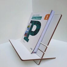 Suporte Livros Apostilas Tablets Kindle Concurseiros Leitura - Branco - Visão 1