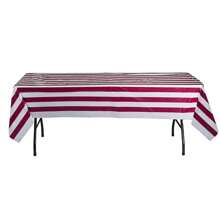 Red And White Striped Carnival Table Cloth 8 Pack - Default - View 1