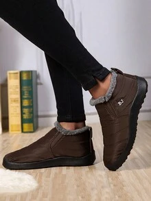 Women's Waterproof & Stylish Slip-On Ankle Booties With Soft Sole And Lining, Snow Boots - Coffee Brown - View 4