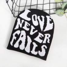 1pc Men's Jacquard Knit Fails Letter Beanie Hat, Fashionable Unisex Outdoor Streetwear Casual Lightweight Headgear For Autumn/Winter - Multicolor - View 14
