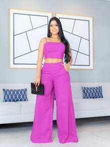 Women Two-Piece Outfits - Màu Hoa hồng đỏ - Xem 2