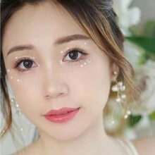 1pc  Tear Rhinestone Nose Stud Sticker, Non-Piercing, Self-Adhesive, Punk Style Fake Diamond Nose Ring For Halloween, Multi-Size Acrylic Diamond & Pearl Sticker, 450pcs/Sheet, Makeup And Nail Art Decor - Clear - View 4