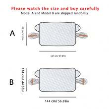1pc Car Windshield Snow Cover With 5 Magnets, Winter Frost Guard Sun Shade Protective Front Window Cover For Car - Multicolor - View 6