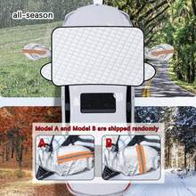 1pc Car Windshield Snow Cover With 5 Magnets, Winter Frost Guard Sun Shade Protective Front Window Cover For Car - Multicolor - View 5
