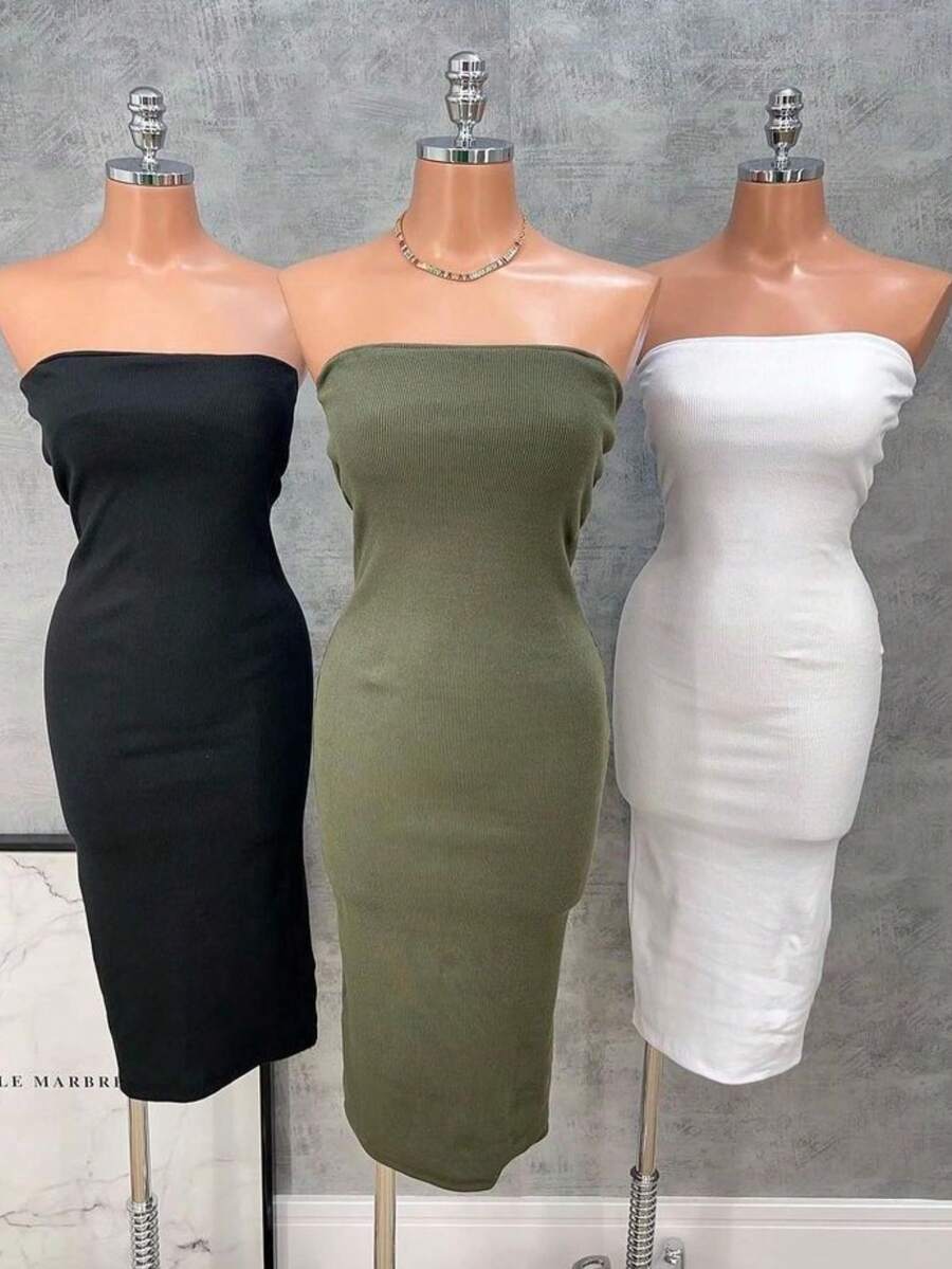 Women Dresses - 白色 - 查看 1