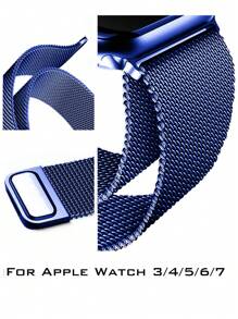 兼容 表带和表壳：时尚、柔软、透气、可调节。采用圆形编织不锈钢磁吸表带和二合一防摔防刮钢化玻璃 PC 表壳。兼容 Series Ultra、11/10/9/8/7/6/5/4/Se 以及 40/41/42/44/45/46/49 毫米表带和表壳。米兰风格表带和简约表壳，佩戴舒适。 - 藍色 - 查看 6