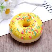 6 Piezas, Set De Donas Simuladas De Pu Modelo De Juego De Comida Simulada, Pegatinas De Refrigerador, Accesorios De Decoración De Mesa De Postres, Postre Simulado, Pastel, Pan, Adornos Decorativos, Juguetes Para Aliviar El Estrés, Accesorios De Fotografía, Cosas Extrañas - Juego de donuts de 7 cm con estilo de aguja de 6 colores. - Ver 5