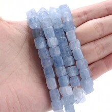 1 Strand 8x8mm Natural Stone Crystal Apatite Tourmaline Aquamarines Morganite Beads For Jewelry Making DIY Bracelet Necklace Accessories