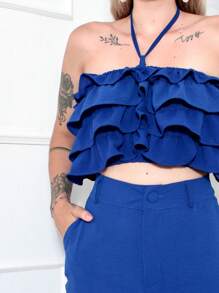 Women Two-Piece Outfits - 藍色 - 查看 1