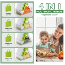 Cortador de verduras multifuncional, Rallador Ajustable para rebanar papa - Multicolor - Ver 4