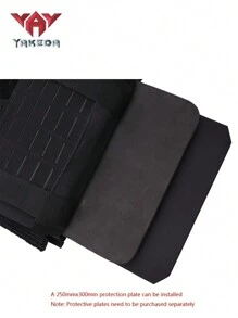 Yakeda新款molle訓練背心,戰術背心,1000d防水防磨 - 卡其色 - 查看 6