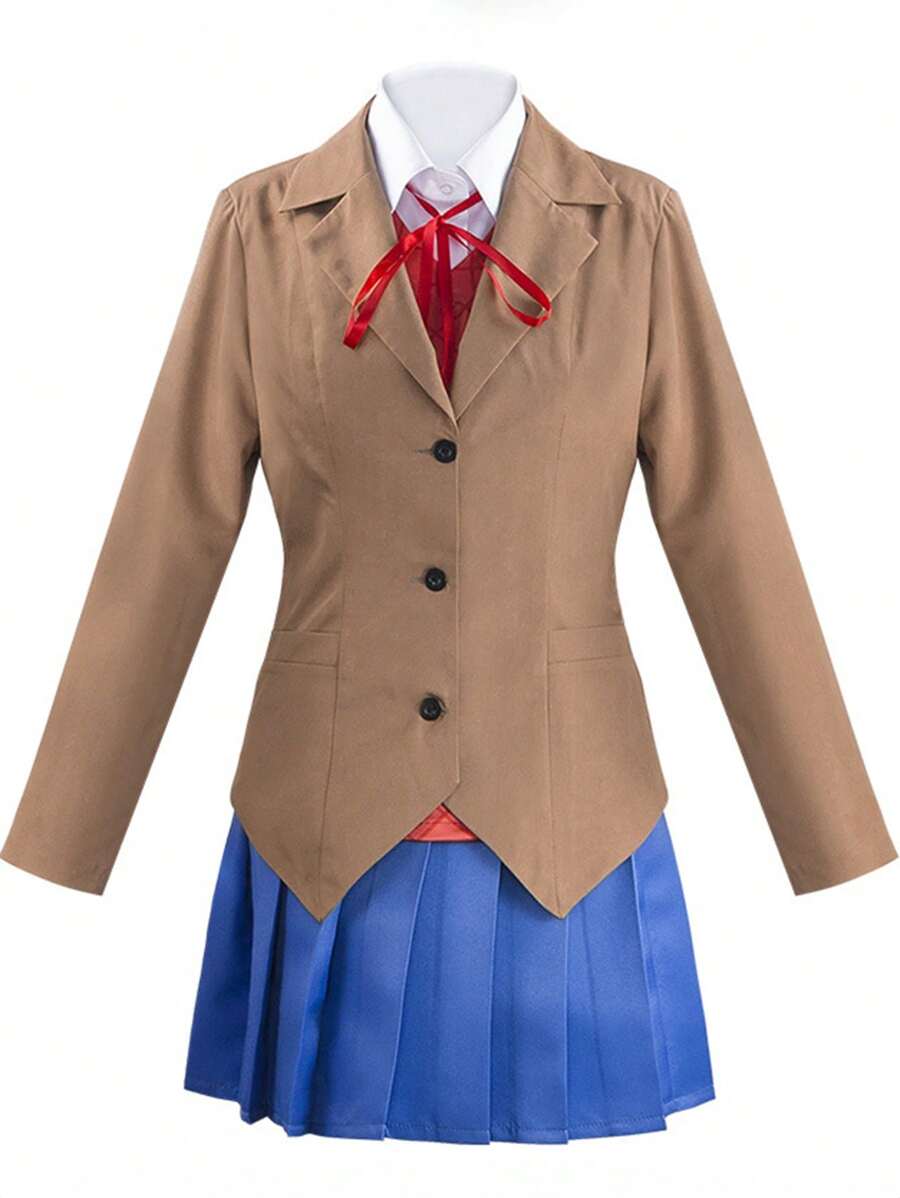 遊戲/動漫cosplay服裝,適用於社團活動和學生 - 卡其色 - 查看 1