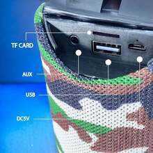 Bocina Bluetooth Portátil Cilíndrica Recargable (modelo 113) - Verde militar - Ver 2