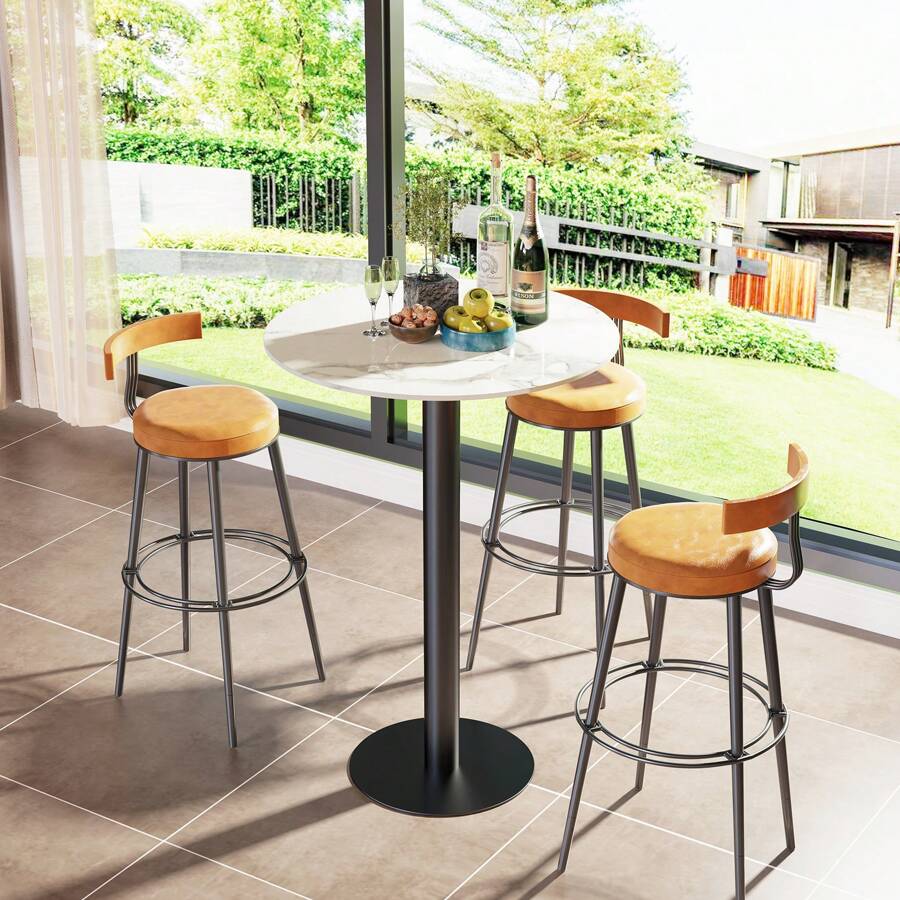 Sintered Stone Dining Table: 30 Inch Round Reception Coffee Table For 2 ...