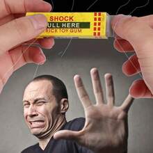 1 件随机电击口香糖玩具，青少年创意恶作剧玩具，堵嘴电击笔玩具