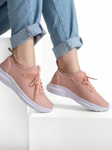 Women Wedge Sneakers - 乾枯玫瑰色 - 查看 4
