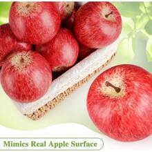 1/6pcs Fake Fruit Artificial Apples, Decorative Fruit Lifelike Faux Apples Realistic Fruits Apple Decorations For Kitchen, Realistic Fake Fruits Party Props Home Decor,Fake Plants